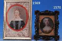 MINATURMALEREI, FRANKREICH, UM 1770/80, PORTRÄT EINER EDLEN DAME, FEINE MALEREI, BESCHNITTEN, L. ALTERSSPUREN, UNTER GLAS GERAHMT, 3,5 X 4 CM