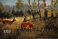 SCHOLZ, RICHARD, 1872 BERLIN, WILD AUF DER LICHTUNG, ÖL/LWD., SIGNIERT, 60 X 80 CM, RAHMEN
