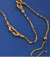 TASCHENUHRKETTE, FRANKREICH UM 1880, GG 750/000, 3-TEIL. M. 4 ÖSEN VERBUNDEN, HAKEN U. SCHR.-ÖSE, L. CA. 31 CM, NUTZ/TRAGESP., VER- WENDB., ...
