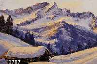 HEIM, OTTO, WINTERLANDSCHAFT IM GEBIRGE, ÖL/MALKARTON, RE. U. SIGN., CA. 39 X 49 CM, R.