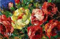 UNGER, WOLFGANG HEINZ, GEB. 1929 HALLE/SAALE, STILLEBEN MIT ROSEN, ÖL/MAL- KARTON, SIGN., CA. 18 X 24 CM, R.