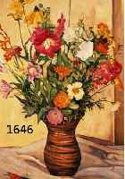 GRÄBNER, LUDWIG, DATIERT 1946, STILLEBEN MIT WIESENBLUMEN, ÖL/LWD, RE. U. SIGN. UND DAT., CA. 70 X 55 CM, R.