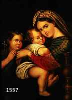UNBEKANNTER MALER, UM 1900, KOPIE NACH RAFFAELS MADONNA DELLA SEDIA, ÖL/LWD, LEICHT KRAKELIERT, CA. 69 X 54 CM, R.