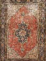 GHGHOM SEIDE,PERSIEN CA 143 X 100 CM. .EHZ 1-2 REINE NATURSEIDE MIT CA 1 MIO KN/QM.