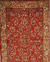 SAROGH,PERSIEN CA 212 X 135 CM..FLOR WOLLE. EHZ 2.CA 20 JAHRE.