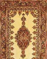 GHOM KORK,PERSIEN CA 207 X 136 CM..FLOR KORK -WOLLE.EHZ 2.CA 10 JAHRE.