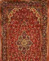 GHGHOM KORK,PERSIEN CA 197 X 111 CM. .EHZ 2. FLOR KORKWOLLE.CA 20 JAHRE.