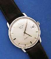 KONVOLUT: 2X DUGENA HERRENARMBANDUHREN, UN- GETR. LAGERWARE, VERSCH. FERTIGUNGSKONZEPTE U. FERTIGUNGSZEITEN, BEIDE EDELST., BEIDE LEDER- BD., 1X ...