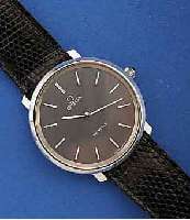 OMEGA HERRENARMBANDUHR, SCHWEIZ UM 1968, SERIE DE VILLE, EDELST., BOD. U. GLASRD. AUF- GEDR., MINERALFLACHGL., SCHMUCKKRONE, BASIS- KAL. 625, ...