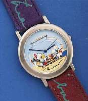 WAYNE THIEBAUD KÜNSTLERUHR, TIME FOR A SWEET LIM. AUFL. VON 9999 STÜCK, HIER NR. 0196, UN- GETR. LAGERW., ORIG. ETUI, DIV. PAPIERE MIT ...