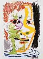 PICASSO, PABLO, 1881-1973, FARBLITHOGRAPHIE AUS: LE GOUT DE BONHEUR, HANDSIGNIERT, BLATTGR. CA. 32,5 X 25 CM