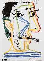 PICASSO, PABLO, 1881-1973, FARBLITHOGRAPHIE AUS: LE GOUT DE BONHEUR, HANDSIGNIERT, BLATTGR. CA. 32,5 X 25 CM