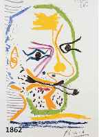 PICASSO, PABLO, 1881-1973, FARBLITHOGRAPHIE AUS: LE GOUT DE BONHEUR, HANDSIGNIERT, BLATTGR. CA. 32,5 X 25 CM