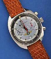 POLJOT CHRONOGRAPH, RUSSLAND UM 1991, MODELL STURMANSKIJE M. UNRUHSTOPP BEI ZEIGERSTELLUNG, EDELST., BOD. GESCHR., 30MIN-STOPPZÄHLER, DAT. BEI 6, ...
