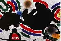 MIRO, JOAN, 1893-1983, DREI DOPPELBLATT- GROßE FARBLITHOGRAPHIEN AUS LITHOGRAPH I VON 1972, BUGFALTEN, JE CA. 32 X 49 CM, PP, U.GL., R.