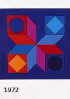 VASARELY, VIKTOR, 1908-1997, FARBSERIGRAPHIE, HANDSIGNIERT, NUM. 115/150, CA. 10 X 10 CM, PP, U.GL., R.
