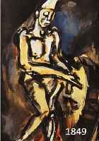 ROUAULT, GEORGES, 1871-1958, CLOWN MUSICIEN, FARBLITHOGRAPHIE MIT POCHOIR, ED. JACOMET, LASSAIGNE PARIS 1959, CA. 39 X 27 CM, PP