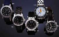 ETERNA-MATIC MILITÄRCHRONOGRAPH, AIR FORCE 3, EDELST. MATT., BOD. U. KRONE GESCHR., BEI FERTIGST. WASSERD. BIS CA. 50M, KONTRASTZIF- FERBL., ...