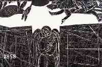 GRIESHABER, HAP, 1909-1981, BIN ICH NICHT DEINE ESELIN, ZWEI HOLZSCHNITTE VON 1966, JE CA. 40 X 56 CM, PP