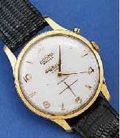 KONVOLUT: 2 HERRENARMBANDUHREN, SCHWEIZ UM 1958, BEIDE VORGESEHEN FÜR BELEUCHTUNG DES ZIFFERBLATTES DURCH IM PASSRING INTEGRIERTE KL. LAMPE U. ...
