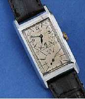 TENOX HERRENARMBANDUHR DOCTORSWATCH, NICKEL/CHROM-GEH., RECT.-FORM, BODENSCHARN., IN SICH LT. GEW., TYP. AUS D. MITTE GEZ. ZEIGERACHSE FÜR ...