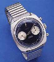 JEAN PERRET ARMBANDCHRONOGRAPH, SCHWEIZ UM 1970, EDELST., CARREE-CAMBRE, MASS., GEH.BOD. GESCHR., EDELST.BD., 45-MIN-STOPPZÄHLER,17 ST. , ...