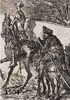 SLEVOGT, MAX, 1868-1932, DON QUICHOTTE, EIN HOLZSCHNITT UND 5 LITHOGRAPHIEN (1XRÜCKSEITIG) UM 1920, VERSCH. FORMATE, HOLZSCHNITT CA. 17 X 12 CM, ...