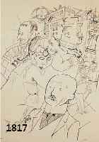 GROSZ, GEORGE, 1893-1959, DR. HULSENBECK AM ENDE, LITHOGRAPHIE VON 1920, HANDSIGNIERT, CA. 29 X 23 CM, PP