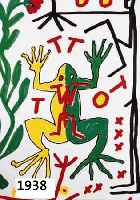 PENCK, A.R., GEB. 1939, FARBOFFSET, HAND- SIGNIERT, CA. 57 X 39 CM, PP