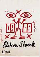 PENCK, A.R., GEB. 1939, TRAGETASCHE, HAND- UND DRUCKSIGNIERT, UNIKATCHARAKTER, CA. 50 X 60 CM, U.GL., R.
