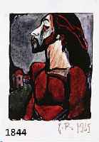 ROUAULT, GEORGES, 1871-1958, JESUS CHRISTUS, AQUARELLIERTER HOLZSCHNITT VON 1925, HAND- MONOGR. UND DAT., ENTSTANDEN FÜR STARA RISE IN MÄHREN, ...