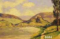 DÖRR, FERDINAND, 1880 BAD DÜRRHEIM-1968 KARLS- RUHE, AN DER MOSEL, BERNKASTEL MIT BURG LANDSHUT, ÖL/MALKARTON, RE. U. SIGN., RÜCK- SEITIG ...