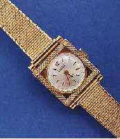 CURTIS DAMENGOLDBANDUHR, SCHWEIZ UM 1958, ROSE-G 750/000 INCL. PASSENDES ROSE-G-GLIEDER- BD., BOD. AUFGEDR., FORMANKERWERK, HANDAUFZUG, 17 ST., L. ...