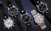 HANHART FLIEGERCHRONOGRAPH, NACHBILDUNG 40ER JAHRE, MATT. EDELST., BEIDS. MINERALVERGL., KONTRASTZIFFERBL. M. 30-MIN.- U. 12-STD.- STOPPZÄHLER, ...