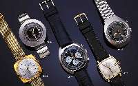CERTINA ARMBANDCHRONOGRAPH DS-2 CHRONOLYMPIC, EDELST., SCHWEIZ UM 1972, BODEN GESCHR., 30 MIN.- U. 12 STD.-STOPPZÄHLER, TACHYMETER- AUßENSKALA, ...