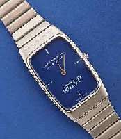 PININFARINA DESIGNERARMBANDUHR MIT WERBELOGO FIAT, EDELST. INCL. EDELST.-BAND, MINERAL- FLACHGL., UNGETR. LAGERW., SCHWEIZ UM 1995, ...