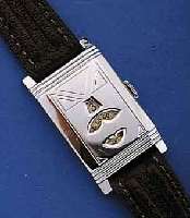 ETA HERRENARMBANDUHR, FRÜHE DIGITALANZEIGE, STUNDE RASTEND, MIN. U. SEK. ROT., SCHWEIZ UM 1935, NICKELCHROMGEH., SCHARNIERBOD. IN SICH GEWÖLBT, ...