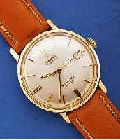 OMEGA HERRENARMBANDUHR, AUTOMATIK, SEAMASTER DE VILLE, SCHWEIZ UM 1968, EDELST., EIN- SCHALENAUSF., GET. A-WELLE, BEI FERTIGST. WAS- SERD., ...