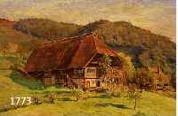 ROCKHOLTZ, H., 1. HÄLFTE 20. JH., SCHWARZWALDMOTIV MIT GROßEM BAUERNHAUS, ÖL/ LWD, LEICHTE DRUCKSPUREN, SIGN., CA. 21.5 X 35 CM, R.