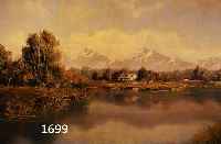 WAGNER, HANS, VORALPENLANDSCHAFT IM FRÜHLING MIT SEE IM VORDERGRUND, ÖL/HARTFASER, SIGN., CA. 60 X 80 CM, R.