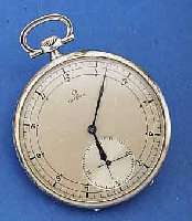 OMEGA HERRENTASCHENUHR, OFFEN, SCHWEIZ UM 1938, SILBER (900), RAND RELIEF., VERSILB. BL. , ART-DEKO, GEBL. STAHLFORMZEIGER, VERG. ANKERWERK, 15 ...