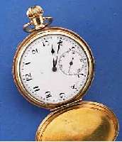 SAVONETTE HERRENTASCHENUHR, SCHWEIZ F. D. ENGL. MARKT UM 1925, GEH. DENNISSON WATCHCASE, WERK AUF SPERRRAD BEZ. ROLEX LEVER, EMAILBL. ...