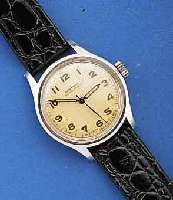 GLYCINE ARMBANDUHR, EDELST., BOD. GESCHR., SCHWEIZ UM 1945, 17 ST., HANDAUFZUG, KAL. 72, DIREKTE ZENTRALSEK., SCHRAUBENUNR., FLACHSPIR. , INCABL., ...