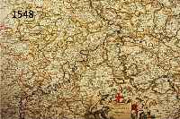KUPFERSTICHKARTE VON DE WIT, 17. JH., ALTKOLORIERT, ZEIGT TRIER UND UMGEBUNG, FIGURALE KARTUSCHE, GEGLÄTTETE BUGFALTE, CA. 48 X 59 CM, PP, U.GL., ...