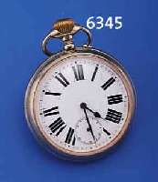 DIENSTUHR (POST, BANK, BAHN, BÜRO), GROßES METALLGEH., D. CA. 79 MM, SCHWEIZ UM 1900, EMAILBL. M. FETTEN RÖM. STUNDENZEICHEN, FEIN- ...