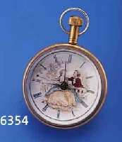 SCHREIBTISCHKUGELUHR, AKTUELLE PRODUKTION, 17 ST., ANKERWERK, MESSING, AUF BL. GALANTE SZENE, RENAISSANCE, FERTIGUNG WOHL OSTEUROPA, D. CA. 64 MM, ...