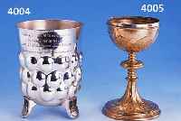 ANANASPOKAL, 835ER SILBER, DEUTSCH 50ER JAHRE, MIT INSCHRIFT VON 1954, CA. 925 G, H CA. 19 CM, SCHWERE AUSFÜHRUNG