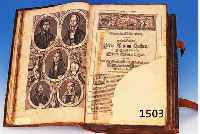 BIBLIA, ALTES UND NEUES TESTAMENT, WOHL ENDTER NÜRNBERG, UM 1640-1680, GEPRÄGTER PERGAMENTEINBAND, DURCHGEHEND ILLUSTRIERT, TITELEI FEHLT, EINE ...