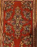 GHOM, PERSIEN, 209 X 53CM, EHZ 1 FLOR KORKWOLLE, CA.10 JAHRE