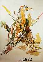 KOKOSCHKA, OSKAR, 1886-1980, VOGEL, FARBLITHOGRAPHIE VON 1972, MITTIG UNTEN STEMPELSIGNATUR, BLATTGR. CA. 65 X 48 CM, RÄNDER LEICHT GEBRÄUNT